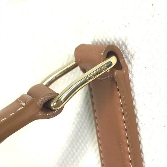 CELINE 190062 Horizontal Cabas Logo Tote Bag Shoulder Bag Canvas/Leather Beige - Picture 6 of 15